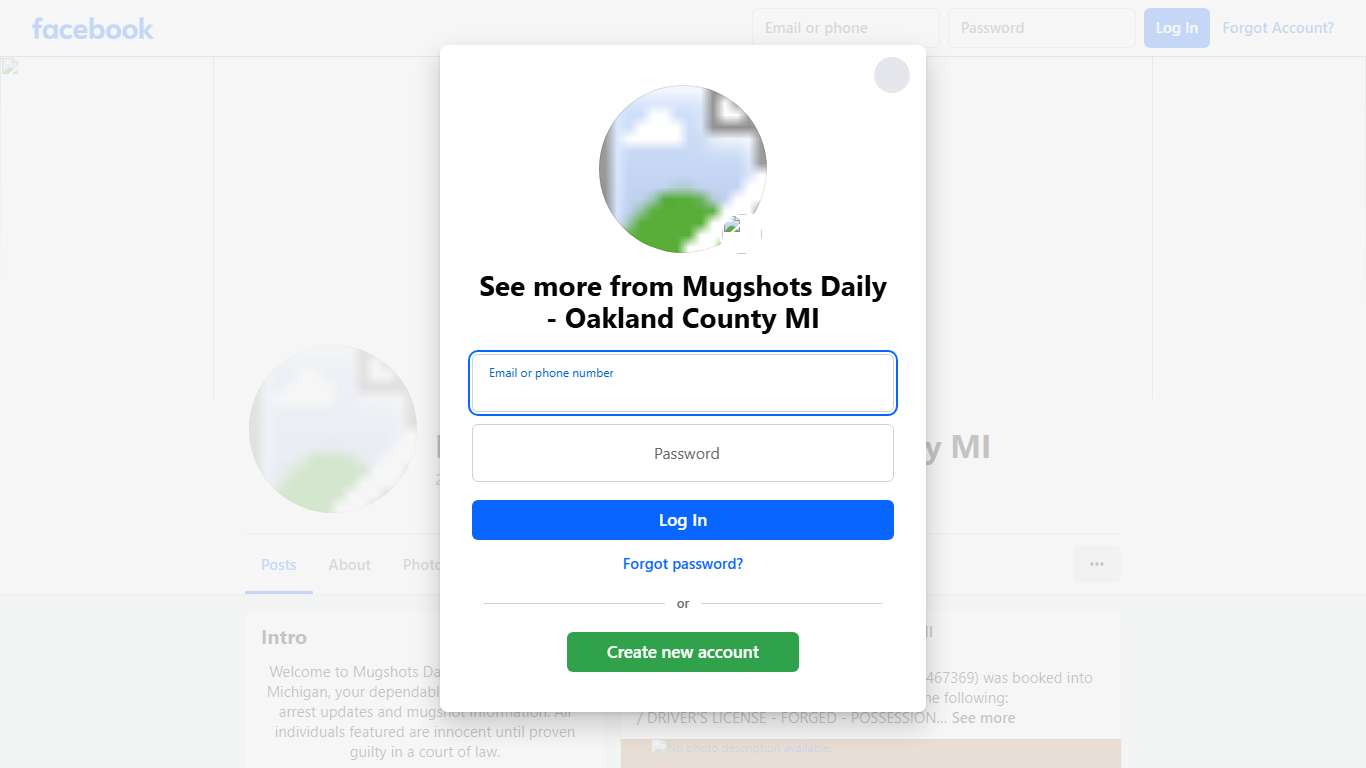 Mugshots Daily - Oakland County MI Facebook